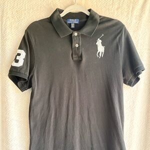 Polo by Ralph Lauren Black Polo Shirt with White Logo